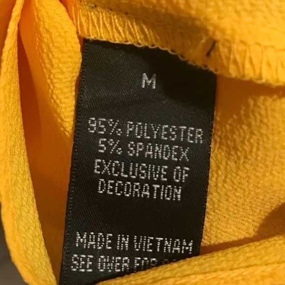 NWT A. Byer Yellow Reversible Blouse - Picture 5 of 6